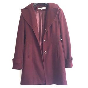 ☃️Kenneth Cole☃️ Woman’s Burgundy Trench Pea Coat